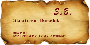 Streicher Benedek névjegykártya